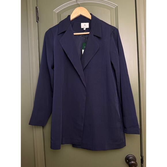 NWT Tuckernuck Navy Octavia Wrap Blazer Power Suit Women's Size Small *NO BELT - Picture 1 of 10